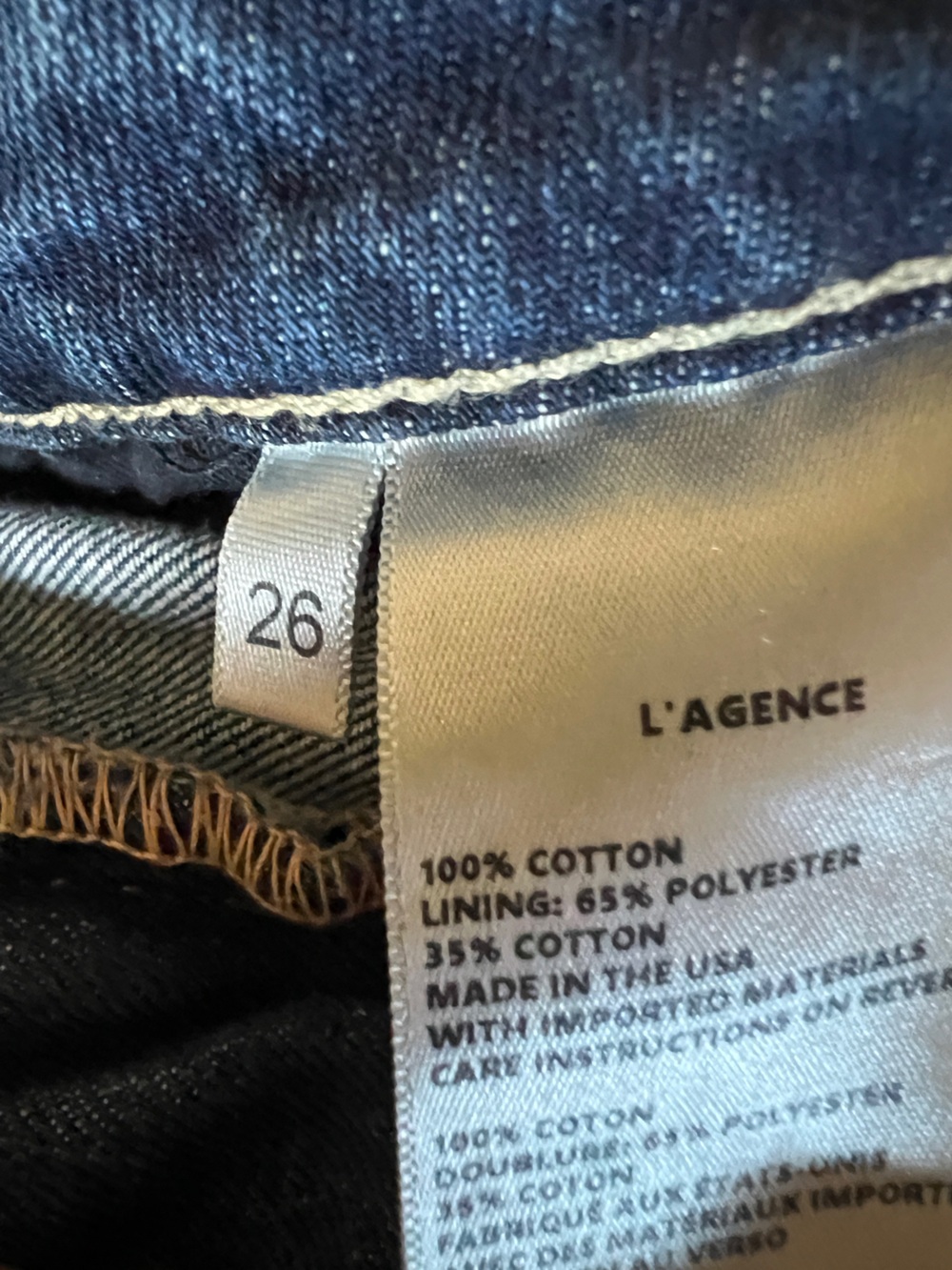 L’AGENCE Miley Ultra High Rise Wide Leg Cuffed Jeans Size 26 Y2K Retro Normcore - Picture 5 of 7